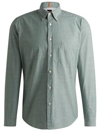 BOSS Mens Rickert M Regular-fit Shirt in Cotton Dobby