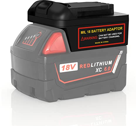 POWHAZY Battery Converter for Milwaukee to DeWalt Battery Adapter,Convert Milwaukee M18 18V Battery to DeWalt 20V Battery for DeWalt Tools Use, MWK005A