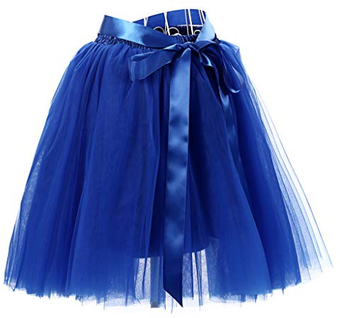 JISUXIAB Tüllrock Damen Lang Rockabilly Petticoat Röcke Tutu Unterrock Karneval Kostüm A Linien Elastische Taille Damenrock Tanzkleidung Ballettkleidung Rave Outfit Wickelrock Herren Dark Blau