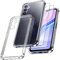 New&Teck - Funda para Samsung Galaxy A15 4G/5G + 2 Vidrio Templado Protector de Pantalla, Funda de Silicona TPU Flexible, Bumper con Esquinas reforzadas, protección Clara.
