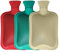 Pack of 3 Hot Water Bottles Natural Rubber Large Hot Water Bottle 2L Large Capacity | Ribbed Hot Water Bag for Pain Relief Secure & Leakproof