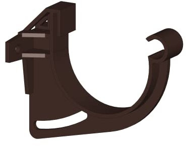 4Home&Garden | Rinnenhalter Strinbretthalter Traufbretthalter | Kunststoff PVC Farbe Braun | Dachrinnensystem 60 mm Typ250 Fallrohr DN 60