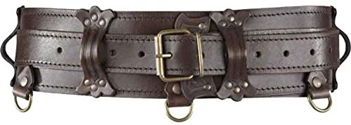 Lpitoy Mittelalterliche Ledergürtel, Renaissance-taillengürtel, Vintage-Mode, Steampunk-Bund, Retro-breite Gürtel Für Männer Und Frauen