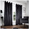 GC GAVENO CAVAILIA Crushed Velvet Curtains Blackout Eyelet Ring Top Pair Of Fully Lined Curtains - Black 90 X 90 | Elegant Window Treatment For Doors & Bedrooms