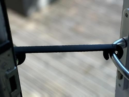 Patio Door Breezer, French Door Stay Open Hook, Air Circulation, Door Stop (Black, 250mm)