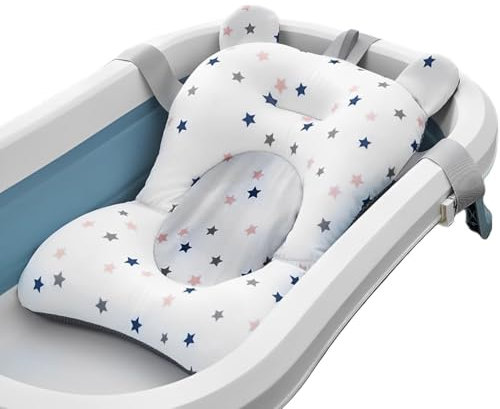 CUEMOON Cojín de baño para bebé, reductor de bañera para bebé, soporte para bañera universal, colchón antideslizante