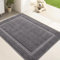 Oiilores Dirt Trapper Door Mat Indoor 80 x 120 cm, Washable Entry Rug, Inside Doormats for Entryway, Non-Slip, Low-Profile, Super Absorbent Dog Mats for Muddy Paws, Pets, Gray