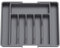 Lifewit Besteckkasten für Schubladen 40 50, Kunststoff Besteckeinsatz (Tiefe 38 cm), erweiterbare Besteckschublade Einsatz, Schubladen Organizer Küche für Besteck/Cutlery/Geschirr/Löffel, Dunkelgrau