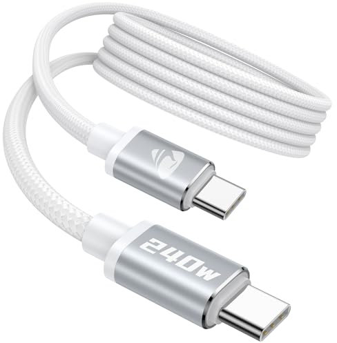 Aioneus USB C auf USB C Kabel, 240W USB C Kabel 2M PD Schnellladekabel USBC, Nylon USB Typ C Ladekabel USB-C Ladegerät für MacBook Pro/Air, iPad Pro/Air, iPhone 16/15 Pro Max, Samsung Galaxy S24/S23