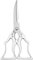 CGBE Kitchen Scissors, Bat Shaped Stainless Steel Kitchen Shears, Multi-Purpose, Heavy Duty Dishwasher Safe Food Scissors for Cooking, Chicken, Poultry, Fish, Meat, Herbs, Silver