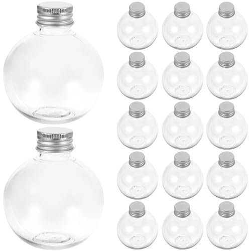 MAGICLULU 25pcs 150ml Clear Plastic Spherical Bottles Miniature Light Bulb Craft Containers Ideal for DIY Projects Home Decor and Party Supplies Random