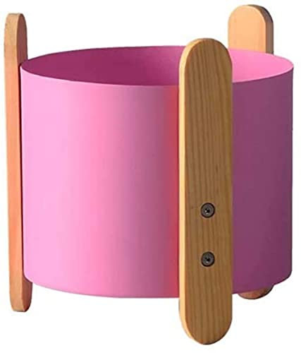 ZHZXBDGQ Mini Flowerpot, Metal Colorful Flowerpot Herbs Succulent Plants Flowerpot Stable Tripod Plant Pots, 18 * 18 * 18cm-Pink