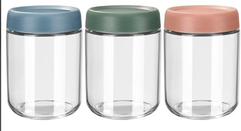 Mexgcom 6 Stück Overnight Oats Gläser, 500ML Meal Prep Gläser, Einmachgläser mit Schraubdeckel und Stift und Aufkleber für Salat, Chutney, Joghurt, Pudding, Hausgemachte Marmelade