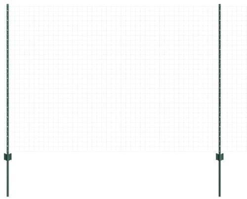 vidaXL Eingebetteter Zaunpfosten 5 Stk. Grün 200 cm | Widerstandsfähige Metallkonstruktion, die lange hält, Elegante Linien, die das Aussehen im Freien aufwerten,