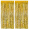 Alaoo 2PCS 2M Tinsel Curtain, Aluminum Foil Fringe Curtain, Hanging Door Streamers, Party Streamers Decorations for Birthday Party Wedding Graduation Christmas Photo Backdrop, Gold