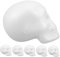 LIGHTAOTAO 6 Piezas Blanco de Calavera para Decoración de Halloween Manualidades Diy Figuritas para Pintar y Decorar Accesorios y Proyectos Escolares