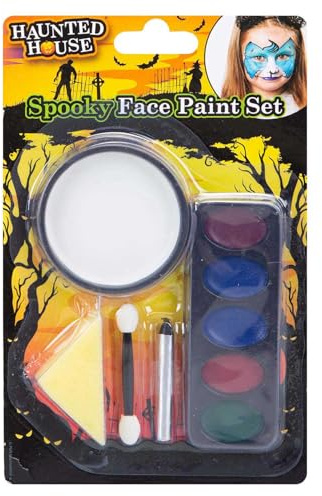 VFM e-Store - White Face Paint Set Halloween Decoration Trick Or Treat Party Oranament - 21cm X 13cm White X 1