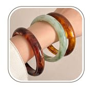Uwiyo Harz Acryl Armband für Damen, Retro Acrylharz Armreif Armband Breite Chunky Acryl Armreif Geometrischem Manschette Armbänder für Frauen Mädchen