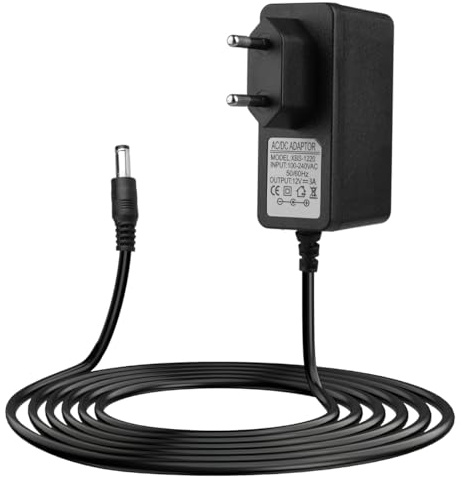 Adattatore di Alimentazione 12V 3A 36W, AC 100-240V a DC 12V, Universale per NVR, DVR, Telecamere di Sicurezza, Strisce LED, Monitor LCD, Router, 5,5x2,5mm, Cavo 1,5M, avec Protection Surtension