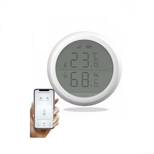 Termómetro higrómetro Tuya, para detector de temperatura y humedad ZigBee Smart Home con notificaciones de aplicación