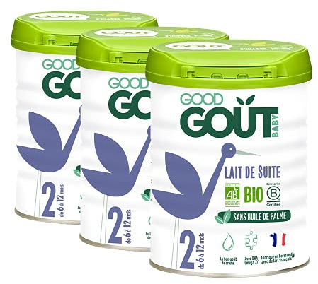 Good Goût - BIO - Lait Infantile en poudre 2ème Âge 800 g de 6 à 12 Mois - lot de 3