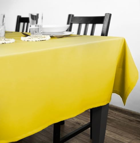 Rollmayer Tischdecke Kollektion Vivid Gelb 5 80x80cm | Tischtuch, Tischwäsche, einfarbig, pflegeleicht zur Auswahl, Produkt für den täglichen Gebrauch