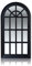Antic by Casa Chic - Espejo con Forma de Ventana - 46x86cm - Marco Sólido - Color Negro Mate