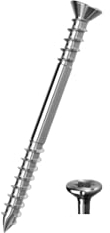 JDPLUS 0/3878/000/5,0/40/ /02 JD Plus Terrassenschrauben Senkkopf mit I-Stern (T-25) mit optimierter Spitze, A2-Edelstahl Silber