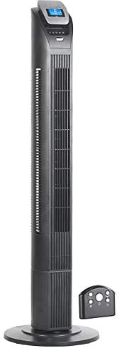 Sichler Haushaltsgeräte Säulenventilator: 3-stufiger Design-Turmventilator mit Ionisator, 75°-Oszillation, 50 W (Turmventilator leise, Turmlüfter, Ionizer Luftreiniger)