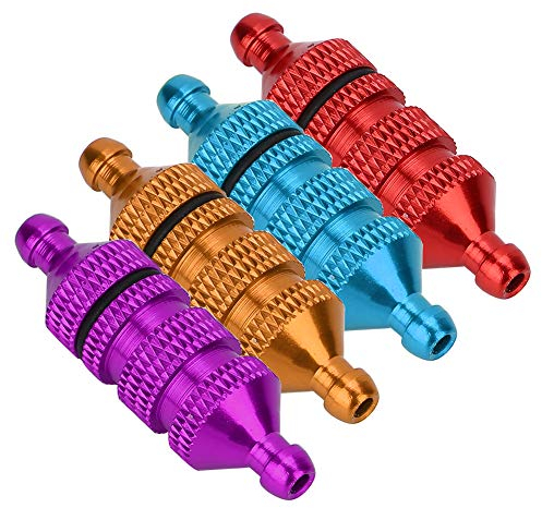 VGEBY RC Oil Fuel Filter, Aluminium Alloy Oil Nitro Fuel Filter RC Model Car Spare Parts Fuel Filter for RC 1:8 / 1:10 Model Car (Red) Model Toy