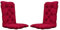 Chicreat Set mit 2 Hochlehnersesseln, 120 x 50 x 8 cm, Rot