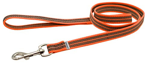 Gummierte Leine mit Handschlaufe - neon orange, 120 cm (1,2 m)