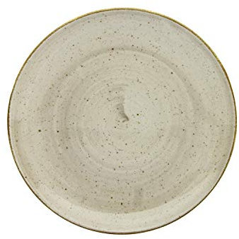 CreaTable Vintage Nature Speiseteller 25cm Porzellan, handgemalt, gesprenkelt, schlamm