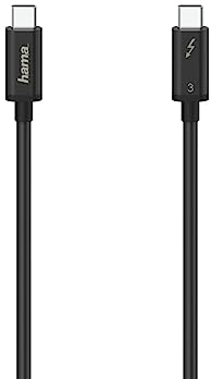 Hama Thunderbolt-3 USB-C-Kabel, 40 Gbit/s, 5 A, 100 W, Ultra-HD 5K, 0,50 m