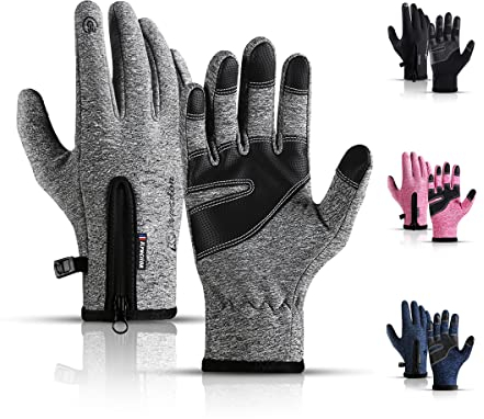Yolistar Handschuhe,fahrrad handschuhe,autofahrer handschuhe,mtb handschuhe,winter Warme Handschuhe,Touchscreenhandschuhe,Laufhandschuhe Fahrradhandschuhe Elastisch Atmungsaktiv rutschfes(Grau,M)