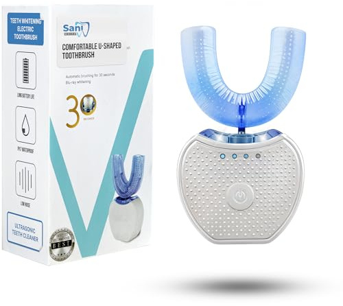 FREEZE2TRIM Sani White U Shaped Toothbrush High-Frequency Sonic Cleaner