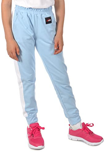 KMISSO Kinder Mädchen Stoff Freizeit Hose Sporthose 30358 Hellblau 164