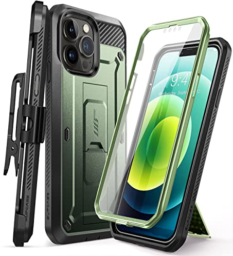 SUPCAS Outdoor Hülle für iPhone 13 Pro Max (6.7) Handyhülle 360 Grad Case Bumper Schutzhülle Cover [Unicorn Beetle Pro] mit Displayschutz 2021 (Grün)