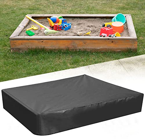 Wasserdicht Sandkasten Abdeckung 120x120cm, Sandkastenplane mit Abdeckung, Sandkastenabdeckungen Sandkasten Abdeckung Abdeckplane Wasserdicht, Spielzeug Sandkasten Abdeckung für Pool Terrase Garten