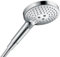 hansgrohe Raindance Select S Shower, 3 Jet Types Including PowderRain, 120mm Round Shower Head, Anti-Limescale, Brushed Bronze