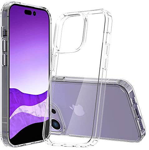 JT Berlin Pankow-Clear Hülle kompatibel mit Apple iPhone 14 Pro, Klar | Stoßfester TPU Rahmen, kratzfestes Acrylglas, Anti-Fingerabdruck, Qi-kompatibel, perfekte Haptik, Schutzhülle in Transparent