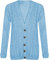 Purple Hanger New Women’s Ladies Long Sleeve Button, Front Pocket Chunky Aran Cable Knit Grandad Cardigan, Sweater Plus Size 8-26 (UK, Numeric, 8, 10, Regular, Regular, Sky Blue)
