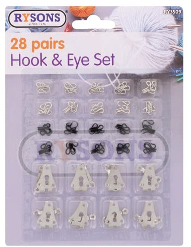 2Fit Your Fitness Partner Lot de 28 paires de crochets et œillets, crochets à vis pour guirlandes lumineuses extérieures, outils de fixation de vêtements avec boutons-pression en métal, boucle de