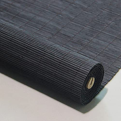 kefu01 Store Enrouleur Bambou Noir,Store en Bambou Respirants,Store Bateau en Bambou,Store Vénitien,Store Enrouleur Roll'Up,avec Cordon Latéral,pour Bureau,Cuisine,Balcon (W90xH240cm/W36 xH95)