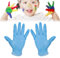 Générique 20 Pcs Gants en nitrile jetables pour enfants,pour enfants de 5 à 12 ans,bricolage, peinture, jardinage - Bleu