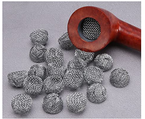 YYAOGAGNG 100 filtri a sfera in acciaio inox per tabacco, 19 mm, adatti per pipa o ciotola da 20-21 mm