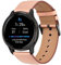 Mugust Leder Armband für Garmin Venu 2/Vivoactive 4, 22mm Ersatzband Kompatibel mit Forerunner 255/Samsung Galaxy Gear S3 Frontier - Damen Herren (Rosa)