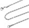 HSWYFCJY 2.5 MM Twist Rope Chain, Stainless Steel Silver Rope Chain Necklace for Men Women Fashion Jewellery Birthday Gift Length of Chain 50 CM