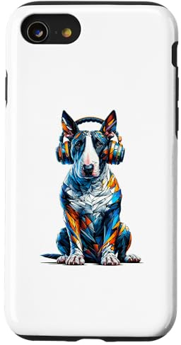 Custodia per iPhone SE (2020) / 7 / 8 Cuffie Bull Terrier English Bull Terrier Bullie Dog