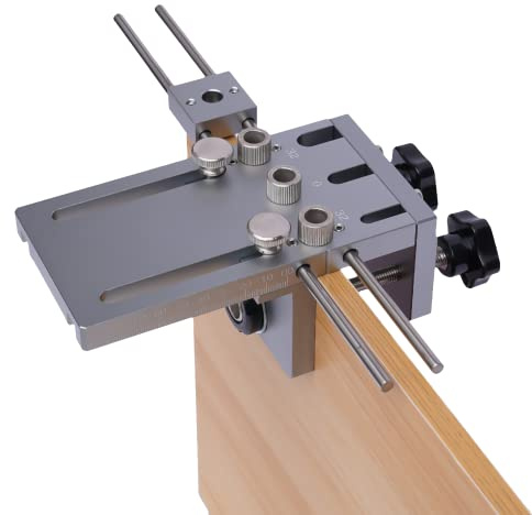 Xigner 3 in 1 Doweling Jig Kit Pocket Hole Jig Kit 6/8/10mm Bohrschablone dübelbohrlehre Praktische Dübelhilfe Auf,die Holzbearbeitung Taschenloch Jig Kit für Holzarbeiter und Handwerker